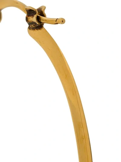 Shop Alexander Mcqueen Skull Beetle Hoop Earrings In Gold