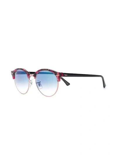RAY-BAN CLUBMASTER STYLE SUNGLASSES - 粉色