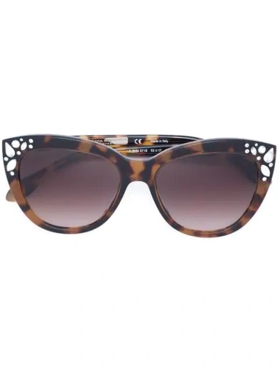 Shop Carolina Herrera Cat Eye Sunglasses - Brown