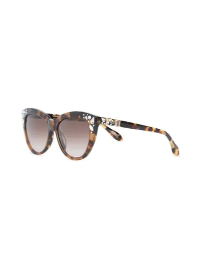 Shop Carolina Herrera Cat Eye Sunglasses - Brown