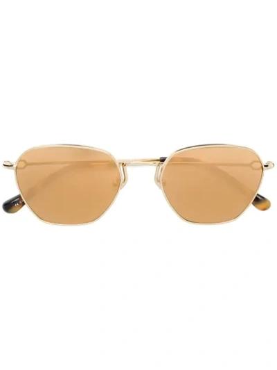 Shop Alessandra Rich X  Round Sunglasses In Gold