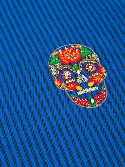 Shop Janavi Skull Detail Scarf - Blue