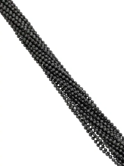 Shop Brunello Cucinelli Bead Chain Choker In Grey