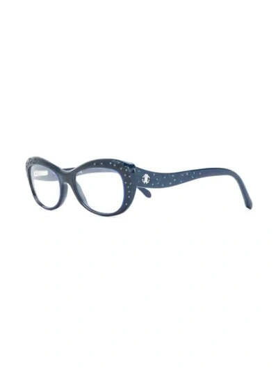 ROBERTO CAVALLI 猫眼框眼镜 - 蓝色