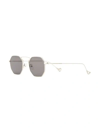 Shop Eyepetizer Hexagon Sunglasses In Metallic