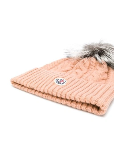 Shop Moncler Pom Pom Beanie In Pink