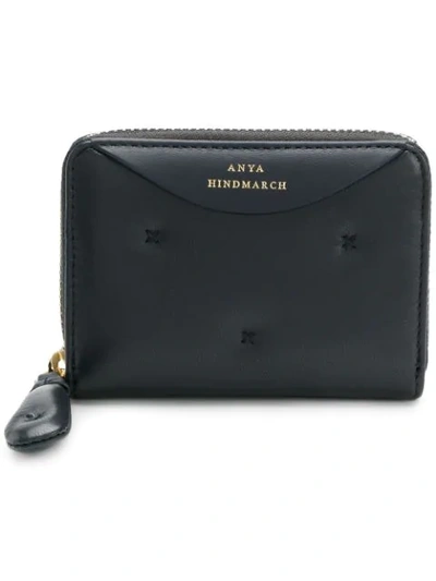Shop Anya Hindmarch Chubby Small Zip Around Wallet In Blue