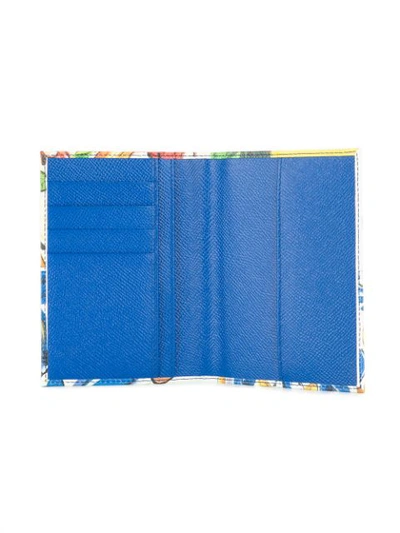 Shop Dolce & Gabbana Majolica Printed Document Holder In Multicolour