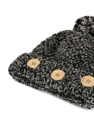 Shop 0711 Pompom Knit Beanie In Black