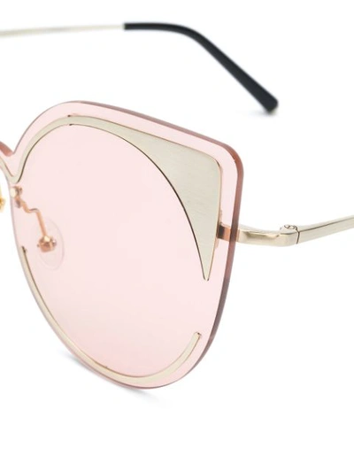 Shop Matthew Williamson Cat Eye Frame Sunglasses In Pink
