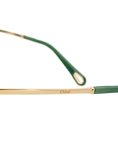 CHLOÉ EYEWEAR 醋酸纤维飞行员太阳眼镜 - 金属色