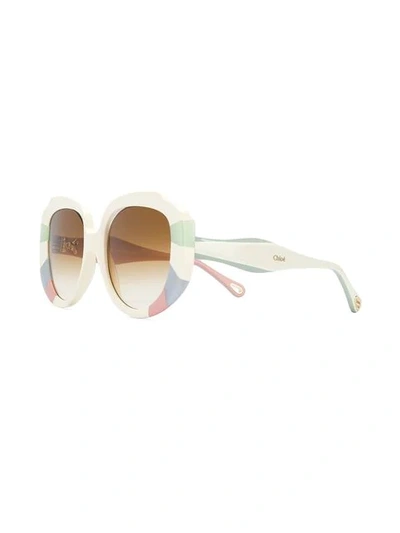 Shop Chloé Sonnenbrille Mit Cat-eye-gestell In Neutrals