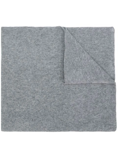 Shop Allude Knit Scarf In Grey