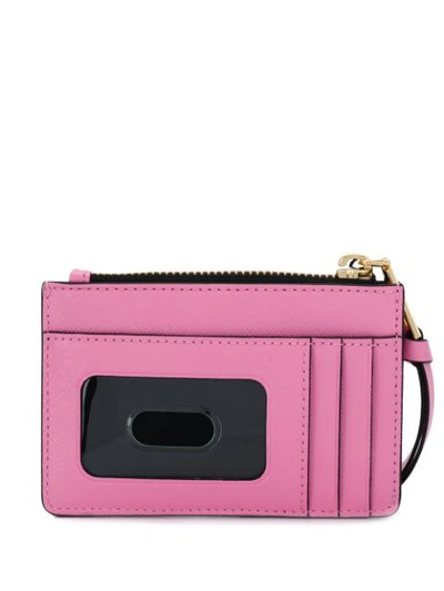 Shop Marc Jacobs Polka Dot Top Zip Purse In Pink