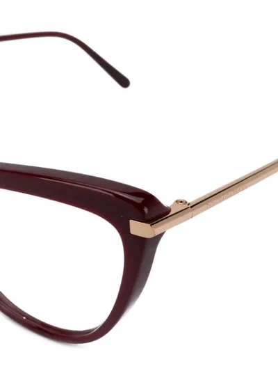 Shop Dolce & Gabbana Cat-eye Frame Glasses In Rot