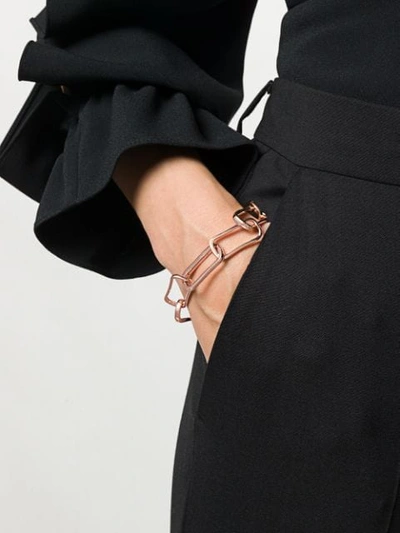 Shop Monica Vinader Alta Capture Large Link Charm Bracelet In Gold