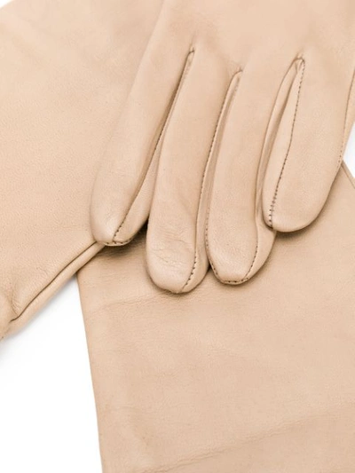 Shop Erika Cavallini Long Gloves - Neutrals