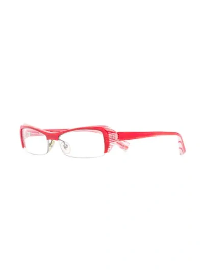 Shop Alain Mikli Striped Glasses In Red