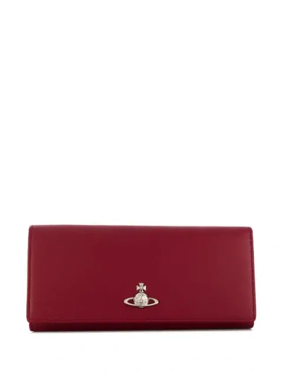 Shop Vivienne Westwood Orb Plaque Wallet In Red