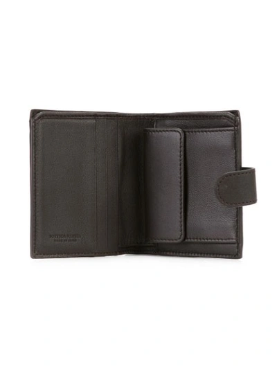Shop Bottega Veneta Interlaced Leather Bi-fold Wallet - Black