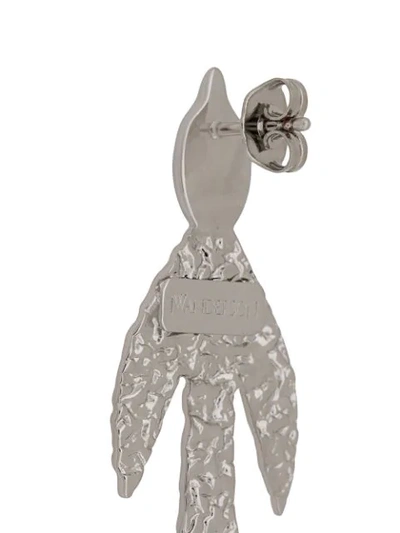 Shop Jw Anderson Foil Style Oversized Earrings In Silver