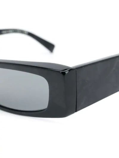 Shop Alain Mikli Rectangular Frame Sunglasses In Black