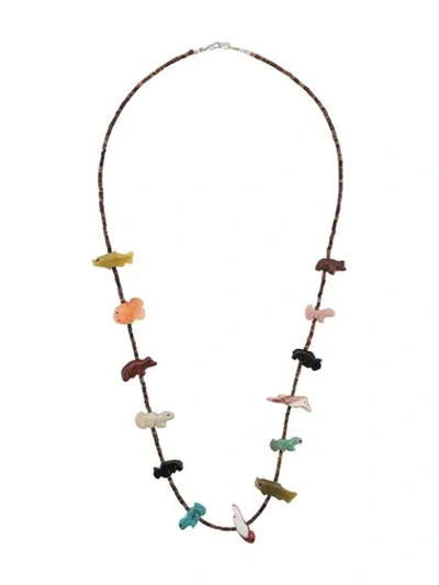 Shop Jessie Western Animal Beaded Necklace In Multicolour