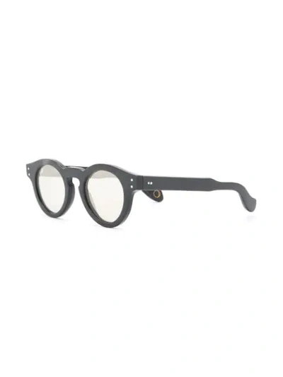 Shop Monocle Eyewear Round Frame Sunglasses In Black
