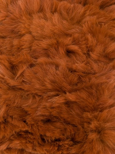 Shop Yves Salomon Sheared Knit Snood - Orange