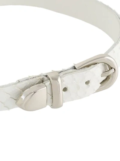 Shop Manokhi Buckled Choker Necklace In White