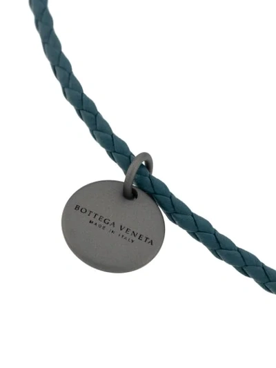 Shop Bottega Veneta Double Intrecciato Bracelet In Blue
