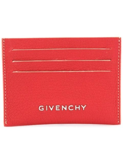 Shop Givenchy Logo Cardholder In Red