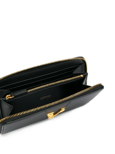 VERSACE VIRTUS CONTINENTAL WALLET - 黑色