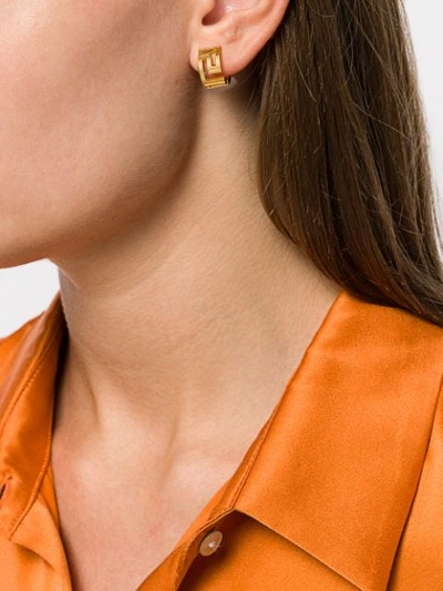 Shop Versace Cuff Earrings In Gold