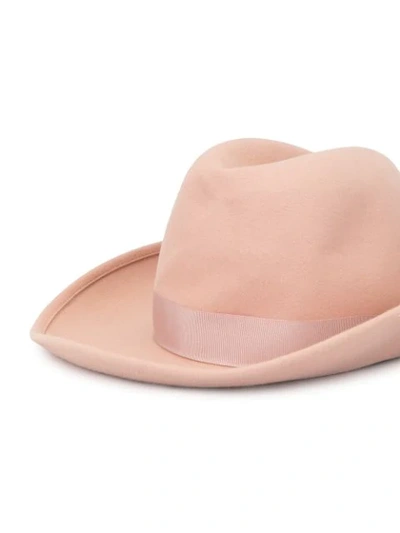 Shop Federica Moretti Classic Trilby Hat In Pink