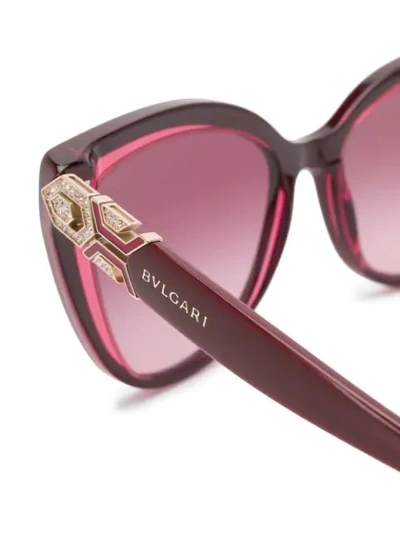 Shop Bulgari Serpenti Sunglasses In Purple