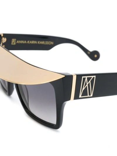 Shop Anna-karin Karlsson Shady Oversized Sunglasses In Black