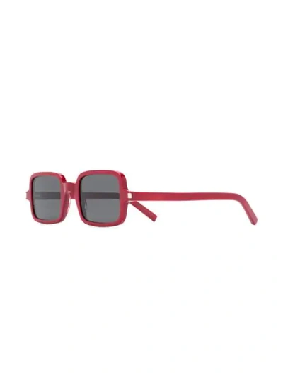 Shop Saint Laurent 332 Sunglasses In Red