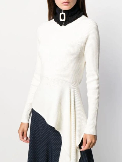 Shop Jw Anderson Zipped Ruched Neckband In Black