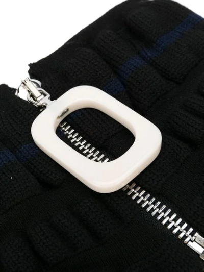 JW ANDERSON ZIPPED RUCHED NECKBAND - 黑色