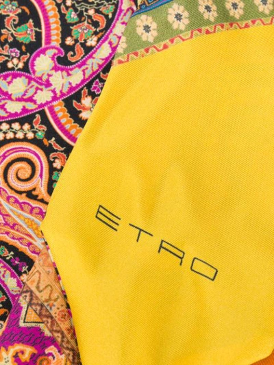 Shop Etro Patchwork Neck-tie Scarf In Orange
