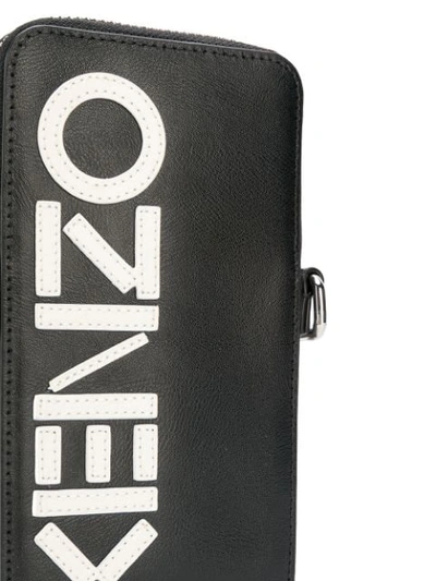 Shop Kenzo Logo Crossbody Phonecase In Black