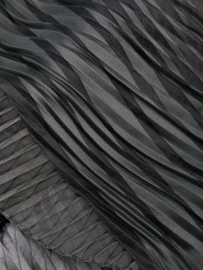 Shop Emporio Armani Pleated Scarf - Grey