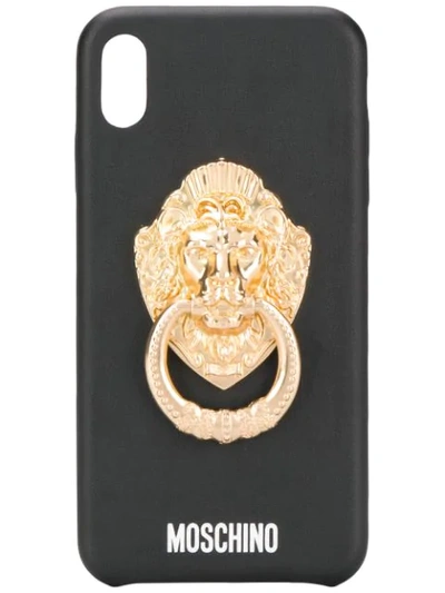 Shop Moschino Lion Head Iphone Xs Max Case In Black