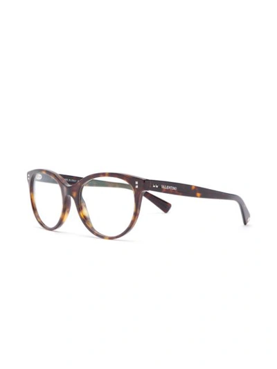 Shop Valentino Va3009 Eyeglasses In 棕色