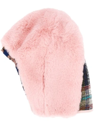 Shop Quetsche Faux Fur Hat In Pink
