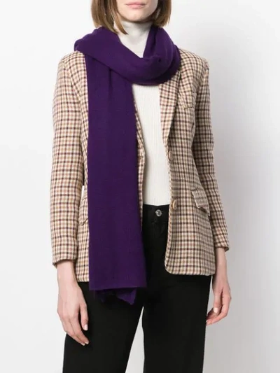 Shop Allude Fine Knit Scarf In Purple