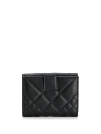 Shop Versace Medusa Quilted Wallet In Black