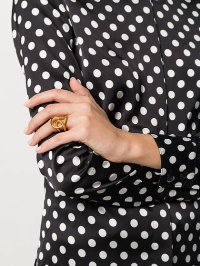 Shop Charlotte Chesnais Blaue Knot Ring In Gold