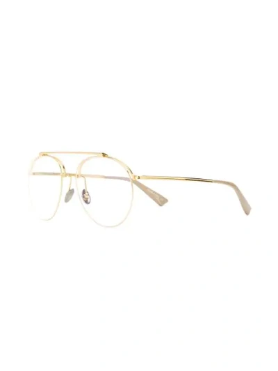 Shop Christian Roth Eyewear Reducer Glasses - Metallic